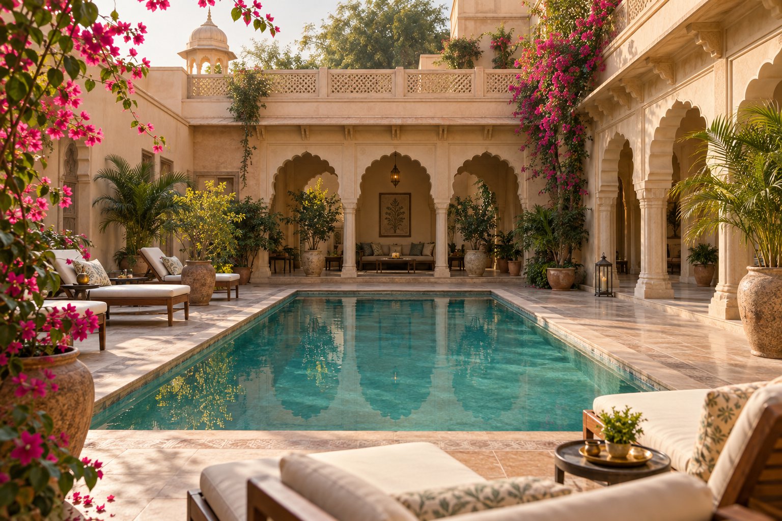 Hotel courtyard